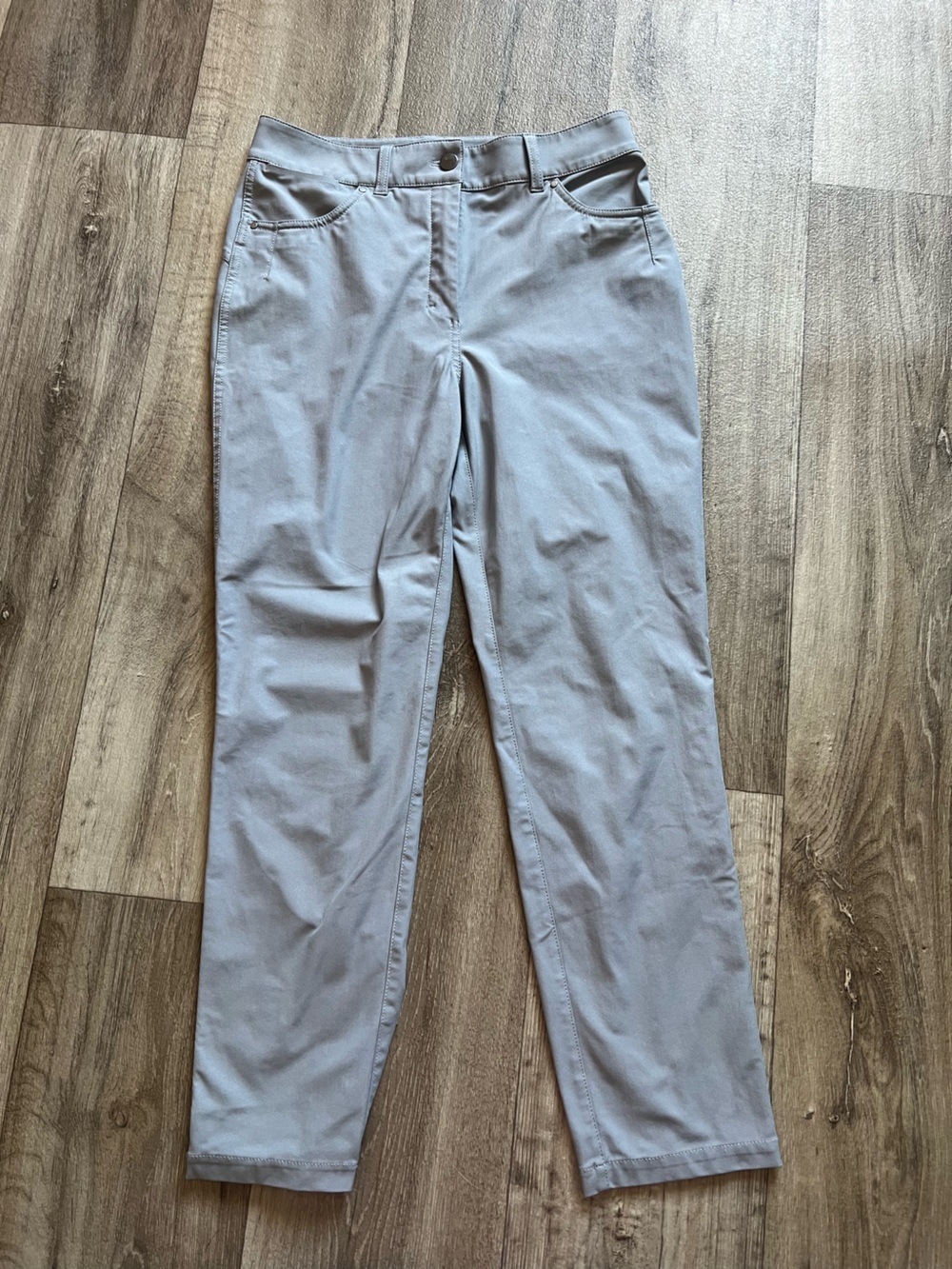 lululemon City Sleek 5 Pocket Straight Leg 7/8 Pant Rhino Grey Size 6 Trousers